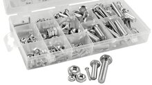 240 delige bouten en moeren set&nbsp; metrischce maten - m4&nbsp;tot m10 bout en moer - machinebouten - sluitringen