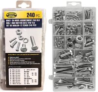 240 delige bouten en moeren set&nbsp; metrischce maten - m4&nbsp;tot m10 bout en moer - machinebouten - sluitringen