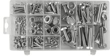 240 delige bouten en moeren set&nbsp; metrischce maten - m4&nbsp;tot m10 bout en moer - machinebouten - sluitringen