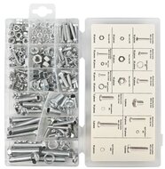 240 delige bouten en moeren set&nbsp; metrischce maten - m4&nbsp;tot m10 bout en moer - machinebouten - sluitringen