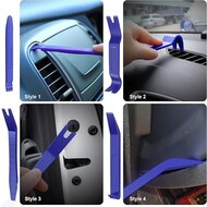 5 delig kunstof bekleding en deurpaneel&nbsp;demontage set -&nbsp; nylon clips - dashboard en sierlijsten verwijderingsset