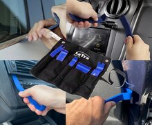 5 delige set kunstof bekleding en autointerieur lepelset&nbsp;- dashboard nylon trimclip en deurpaneel verwijderset -&nbsp;