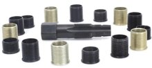 16 delige bougie draadreparatie set met tapse tapbout - m16 x 1,25 - bougiehulzen met inwendig m14 maat - bougiedraadreparatie 