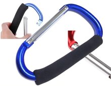 16 x 10 cm aluminium jumbo musketon haak - musketonhaak - heavy duty karabijnhaak - shoppinghaak - draaghaak - opberghaak&amp;#x00a