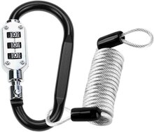 900 mm x 2.5 mm stahlex cijfer kabelslot met karabijnhaak - anti diefstal slot - cijferslot - kabel slot - superlock veiligheid