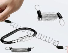 900 mm x 2.5 mm stahlex cijfer kabelslot met karabijnhaak - anti diefstal slot - cijferslot - kabel slot - superlock veiligheid