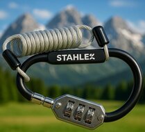 900 mm x 2.5 mm stahlex cijfer kabelslot met karabijnhaak - anti diefstal slot - cijferslot - kabel slot - superlock veiligheid
