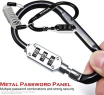 900 mm x 2.5 mm stahlex cijfer kabelslot met karabijnhaak - anti diefstal slot - cijferslot - kabel slot - superlock veiligheid