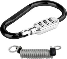 900 mm x 2.5 mm stahlex cijfer kabelslot met karabijnhaak - anti diefstal slot - cijferslot - kabel slot - superlock veiligheid