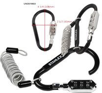 900 mm x 2.5 mm stahlex cijfer kabelslot met karabijnhaak - anti diefstal slot - cijferslot - kabel slot - superlock veiligheid