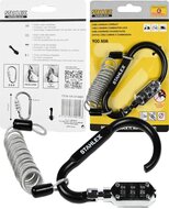 900 mm x 2.5 mm stahlex cijfer kabelslot met karabijnhaak - anti diefstal slot - cijferslot - kabel slot - superlock veiligheid