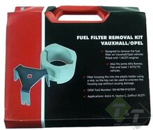 opel vauxhall brandstoffilter demontage set, brandstoffilter gereedschap, brandstof filter set, filter demontage set