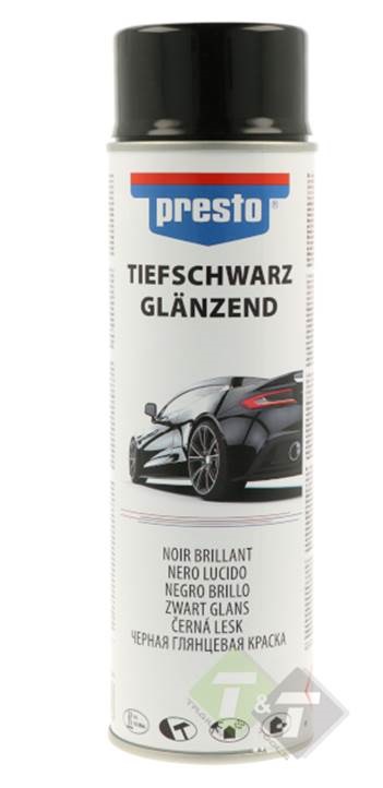 presto spuitverf zwart hoogglans, spuitbus, spuitbussen, spuit bus, spray