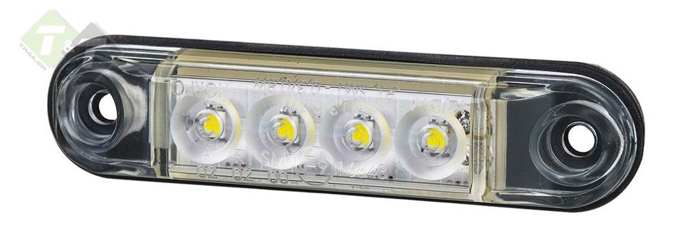 Zijmarkeringslamp klein - Contourlamp wit - 4 LEDS - Horpol