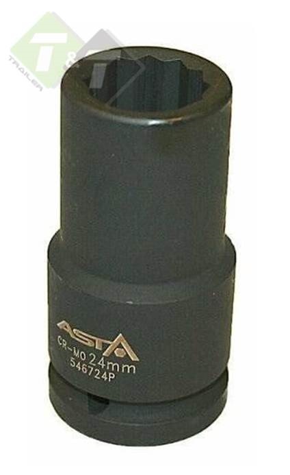 12 kant krachtdop - 24mm - Verlengde dop - Kracht dop 3/4'' - ASTA