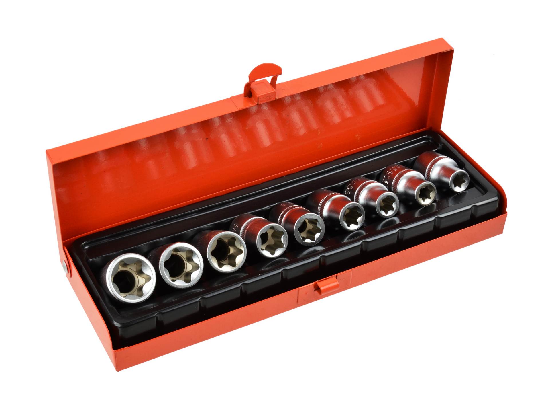 E-Torxdoppen set - E10 tot E24 - 9 delig - Inwendige torxdoppen - Torx dop - GEKO