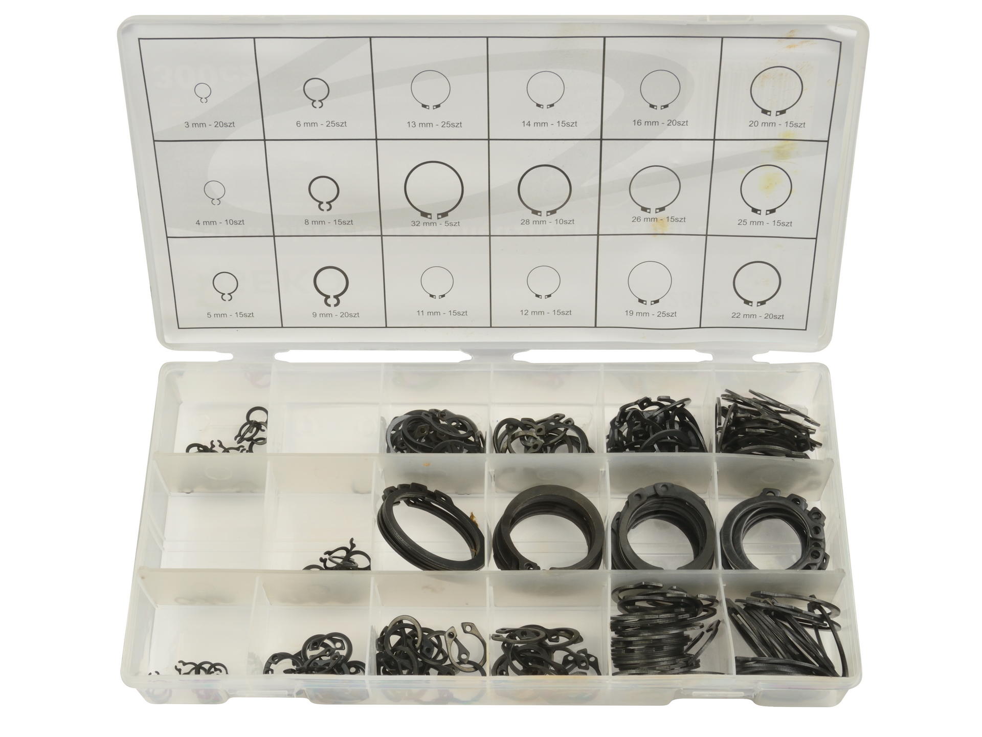 Borgring set - 300 dlg - buitenwerks assortiment - Seegerring clips - GEKO