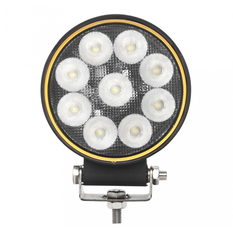 Werklamp rond LED - 18 Watt - Ledlamp - 9 LEDS - 12/24 Volt - Verstraler