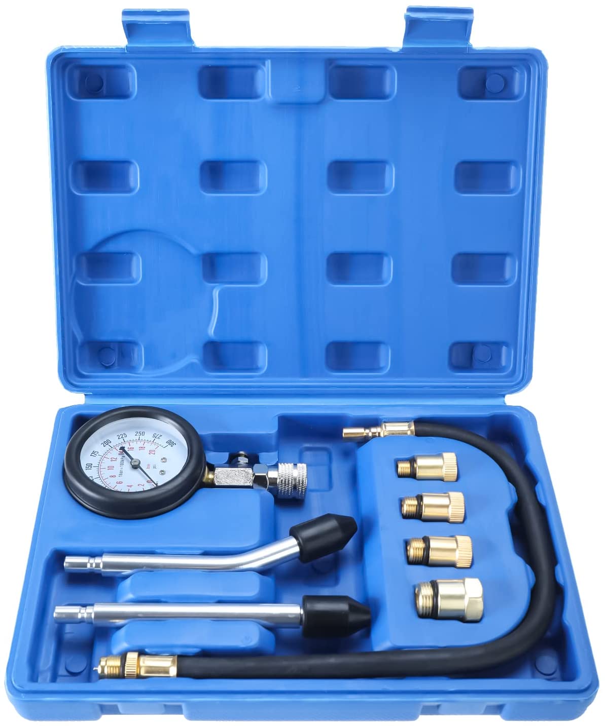 Compressietester - Compressiemeter benzinemotor - 8 delig - XP Tools