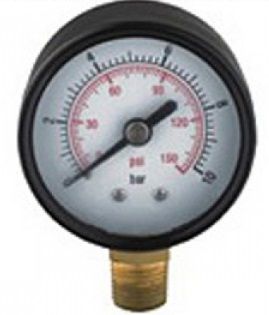 Drukmeter verticaal - 63 mm - Manometer - 3/8'' aansluiting - Drukregelaar klok - Zionair