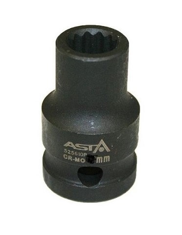 8mm - 1/2'' - 12 kant krachtdop - korte dop - slagmoerdop - asta