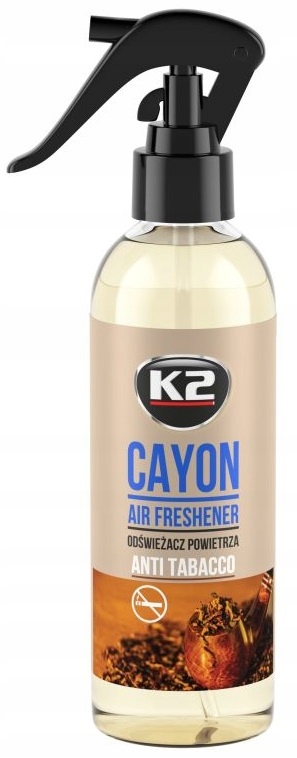 luchtverfrisser anti tabak 250 ml - autogeur - autoparfum - aroma spray - k2 cayon
