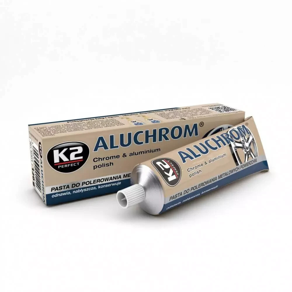 k2 chroom en aluminum polish - poetsmiddel - reinigen - polijsten - glansherstel - beschermede laag 