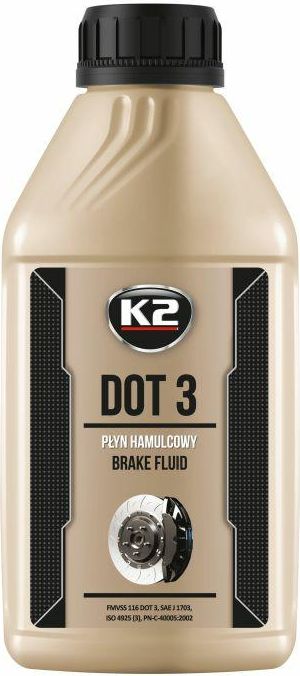 k2 DOT3 synthetische remvloeistof voor remmen en koppelingssystemen - rem vloeistof 0.5 liter - brake fluid - hoge temperatuu