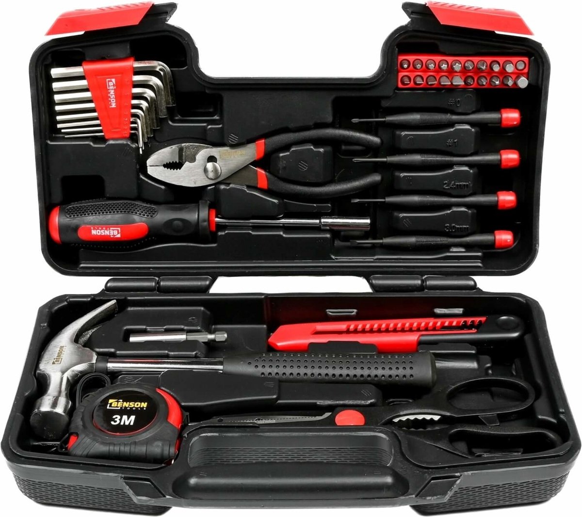gereedschapsset 39 delig - gereedschapskoffer - handgereedschap set - benson