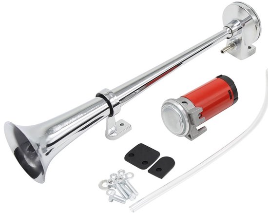 luchthoorn 12 volt met compressor - toeter - scheepshoorn - claxon - signaalhoorn