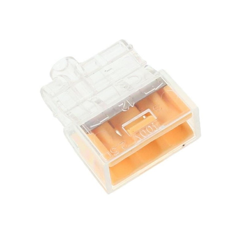 snelle elektrische connectoren - 3 connectoren draad - tot 2,5 mm2 - 10 stuks in pak