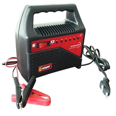 volautomatische acculader en batterijoplader - 6v en 12v, 6a - geschikt voor loodzuuraccu's - 12ah tot 80ah