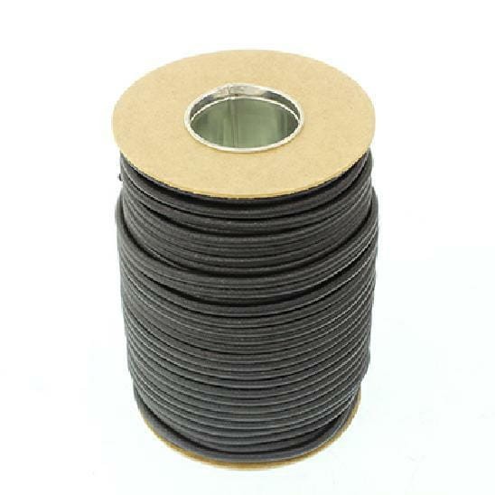 zwart dekzeil expander - 10mm dik - sterke vezel - weerbestendige rubberen kern - 100 meter rol