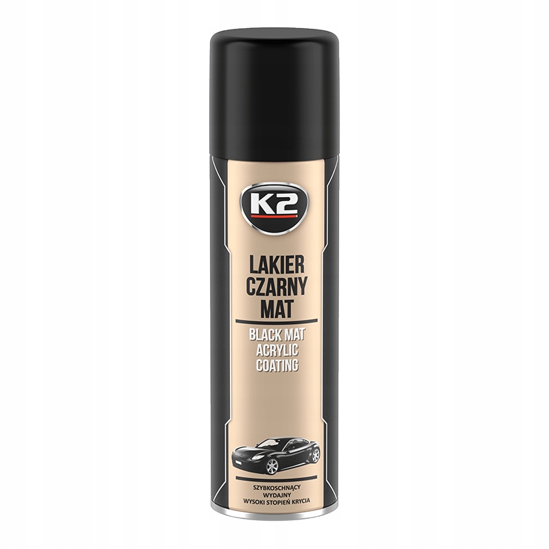k2 zwarte acryllak mat 500ml - snel drogende zwarte - matte acrylverf - toepassing binnen als buiten