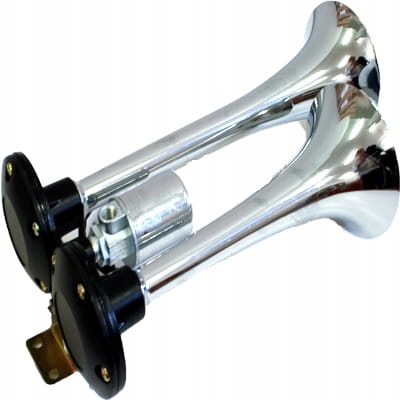 dubbele luchthoorn 24v l=220/280mm - fanfara - claxon - vrachtwagenhoorn - signaalhoorn