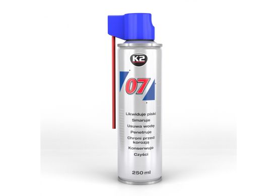 k2 07 conserveermiddel en smeermiddel 250ml - met dispenser - verwijdert gepiep en gekrak - reiniger