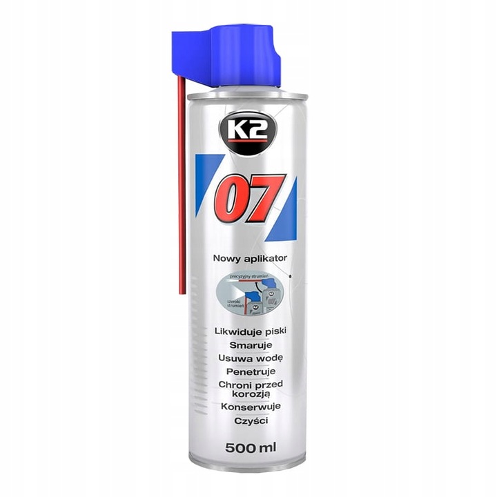 k2 07 conserveermiddel en smeermiddel 500ml - met dispenser - verwijdert gepiep en gekrak - reiniger