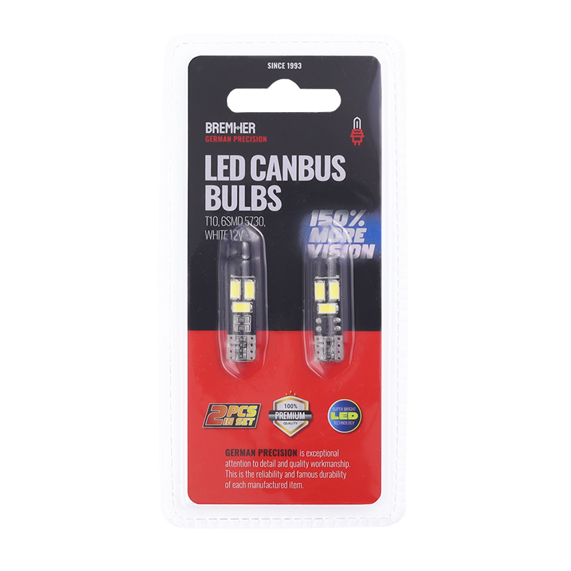t10 led lampen 12v - helder wit licht met canbus - 6smd 5730 kwaliteit