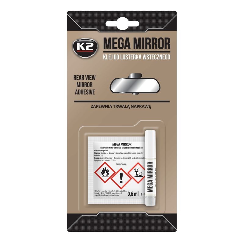 k2 mega mirror 0,6 ml - sneldrogende en sterke binnenspiegel lijm