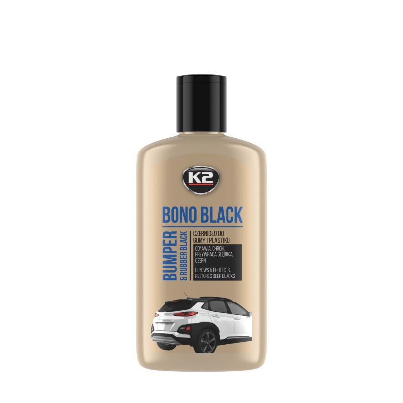 k2 bono black 250ml - glans voor bumper en banden - vertraagt veroudering - kunstofhersteller