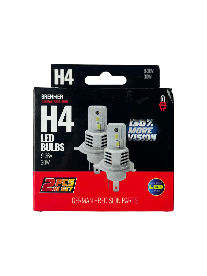 h4 led-lampenset - krachtige 30w verlichting - 6500k daglichtkleur