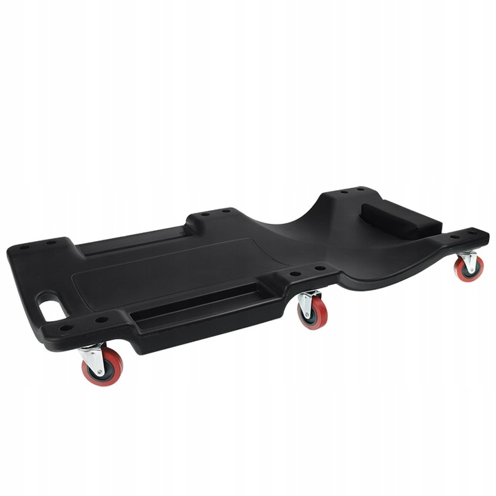 6-wielige kunststof werkplaatsbed - max 150kg - zwart - ligbed - ligkar