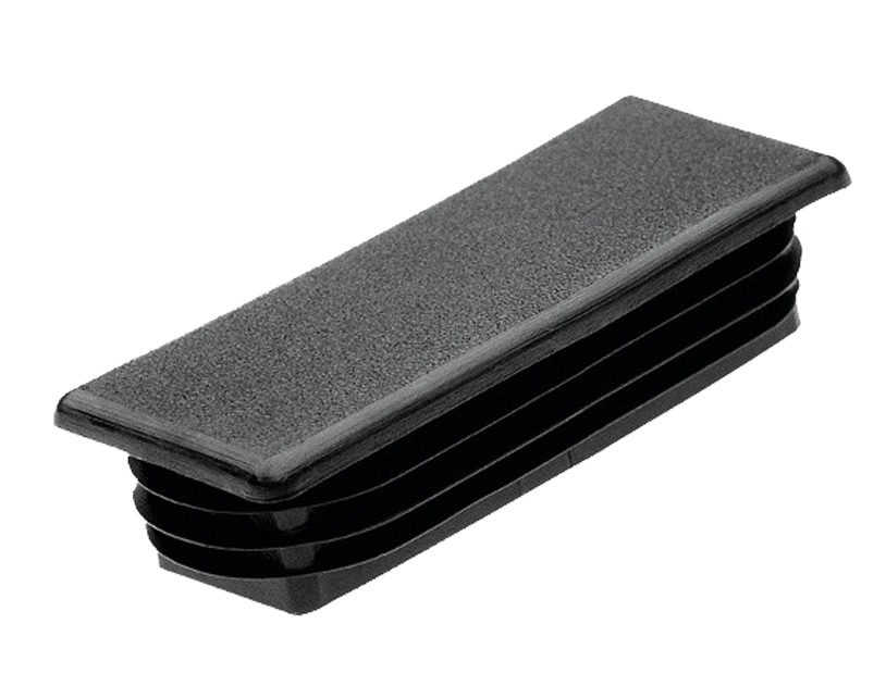 rechthoek insteekdop - 40x20mm - 20 stuks - lichtgewicht geribbelde eindkap - inslagdop - kunststofdop