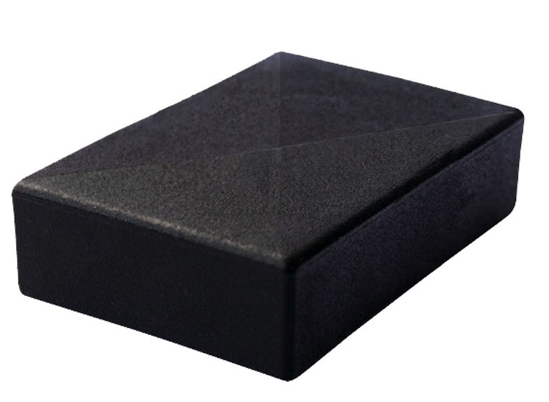 vierkant omsteekdop - 65x45mm - 4 stuks - standaard eindkap - inslagdop - kunststofdop - paaldop