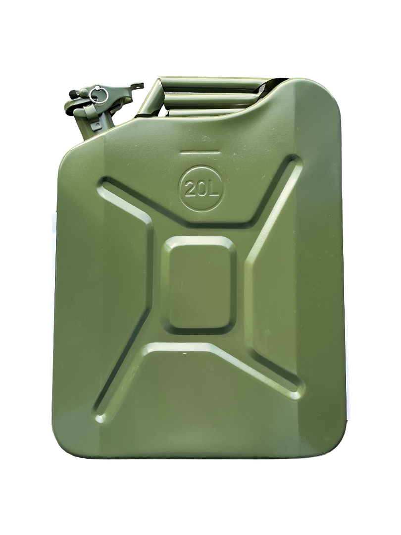 stalen jerrycan - 20 liter - vloeistoftank - benzinekan - vloeistof kan - jerrycan - benson