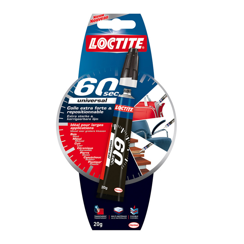 superlijm 20 gram - secondelijm 60 seconde - contactlijm - lijm - vloeibare lijm - loctite