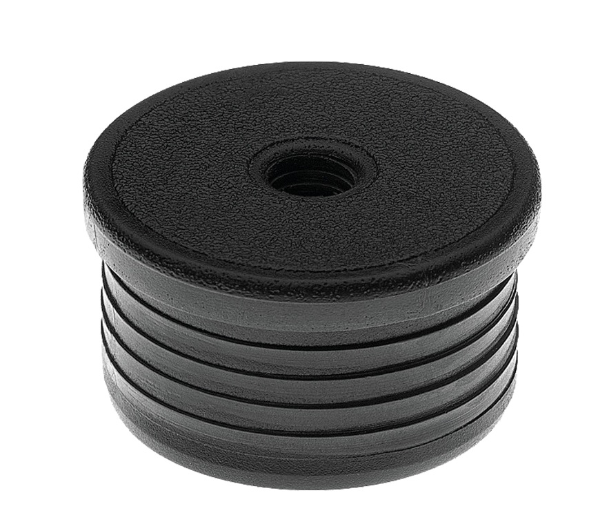 ronde insteekdop met schroefdraad - 40mm - 10 stuks - eindkap - inslagdop - kunststofdop - profieldop