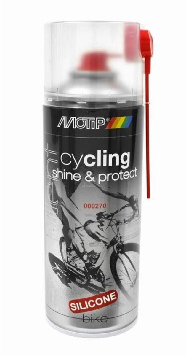 motip siliconenspray 400 ml - fietsspray - fietsglans - fietsglansspray - siliconen spray