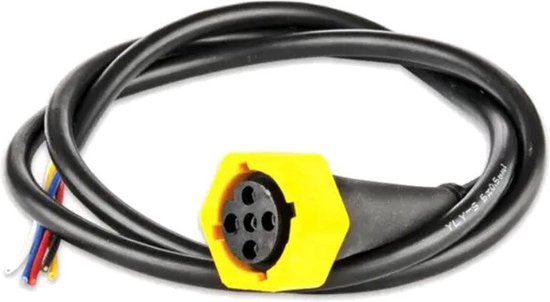 bajonet aansluiting 5 polig 1 meter - connector geel - aansluiting - connector