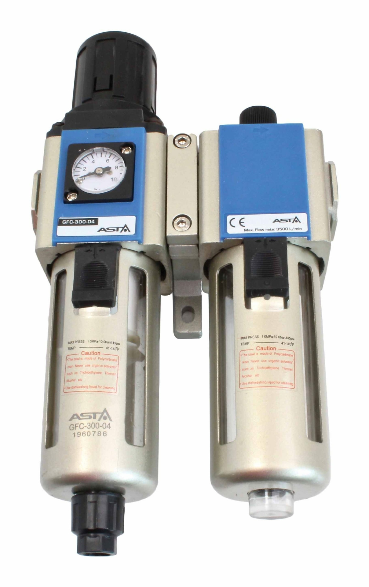 drukregelaar met filter en olienevelaar - compressor regelaar 1/2 duims  - reduceerventiel - asta